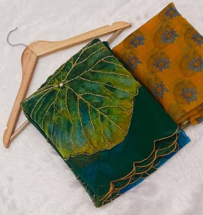 DN 4320 BY VAKRATUND DESIGNER ORGANZA SARES WHOLESALER IN INDIA